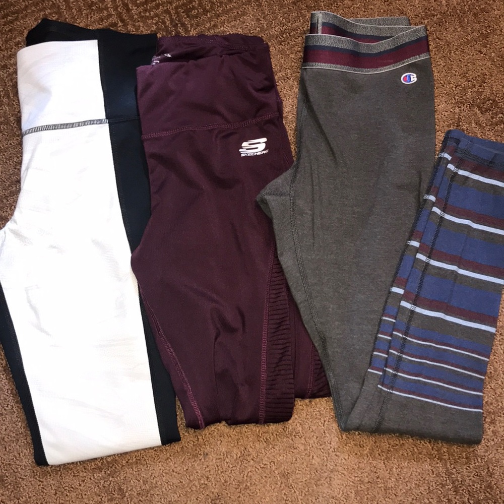 Champions, Skechers and under amour leggings